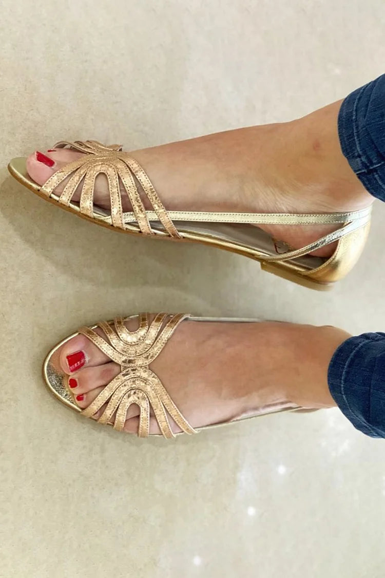 Éléonore™ | Goldene Sandalen Sommerlicht