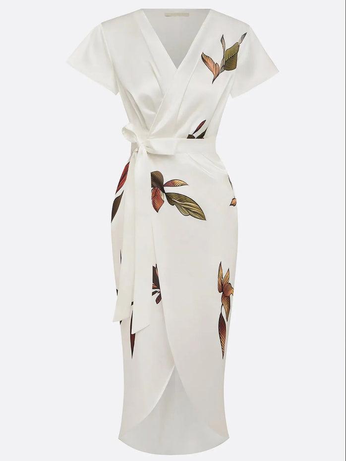 Amelia | Elegantes Floral-Wickelkleid