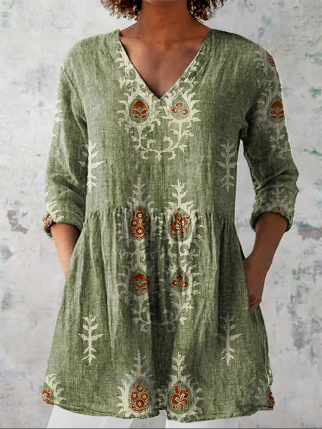 Blair | Lange Bluse mit ausdrucksstarkem Muster