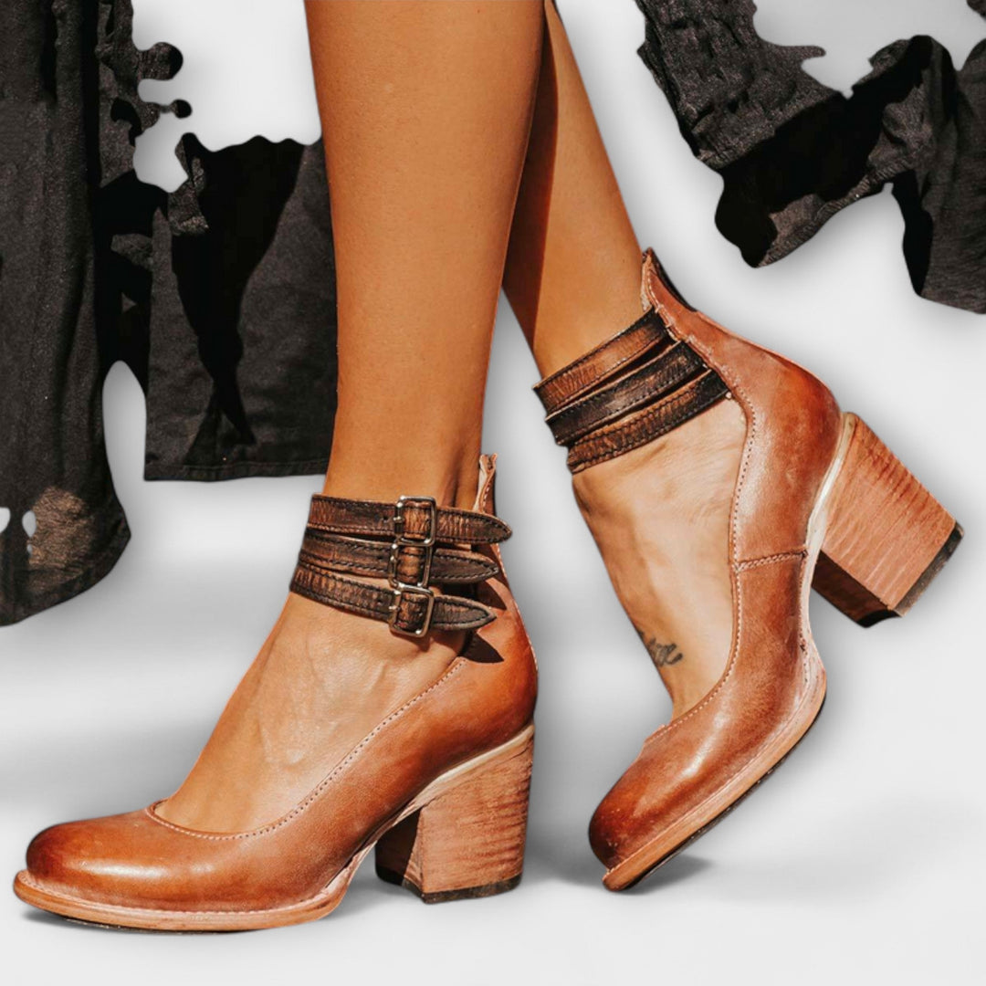 Wilhelmine | Damenschuhe mit dreifachem Riemen