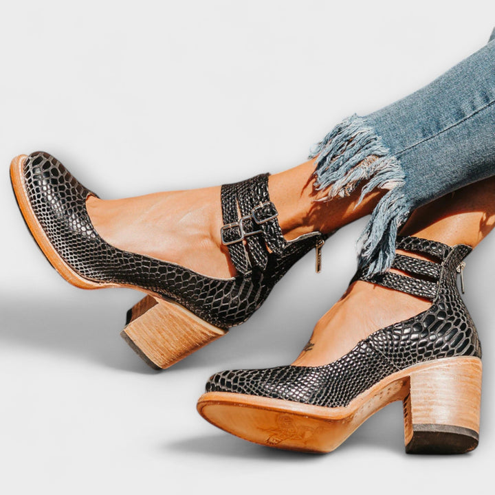 Wilhelmine | Damenschuhe mit dreifachem Riemen