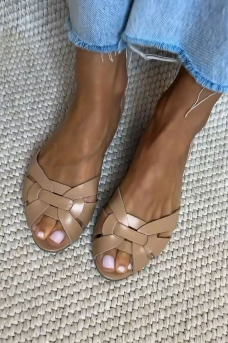 Serafina™ | Geflochtene Sandalen Natur