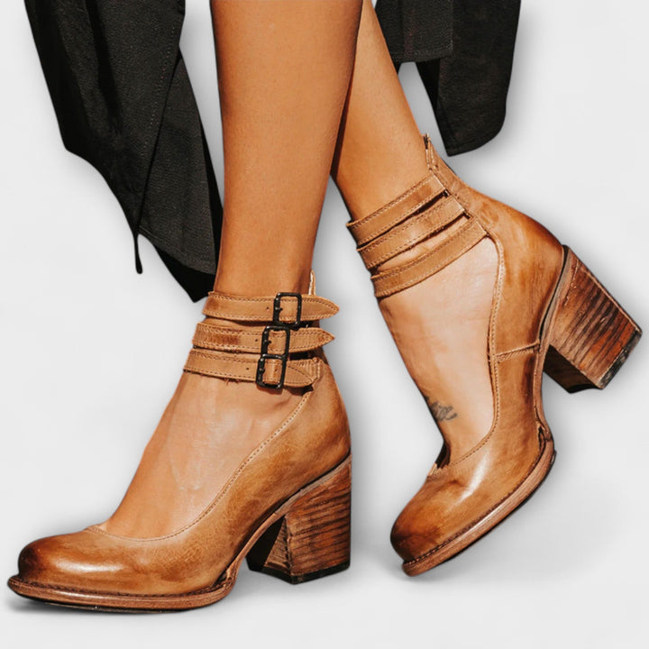 Wilhelmine | Damenschuhe mit dreifachem Riemen