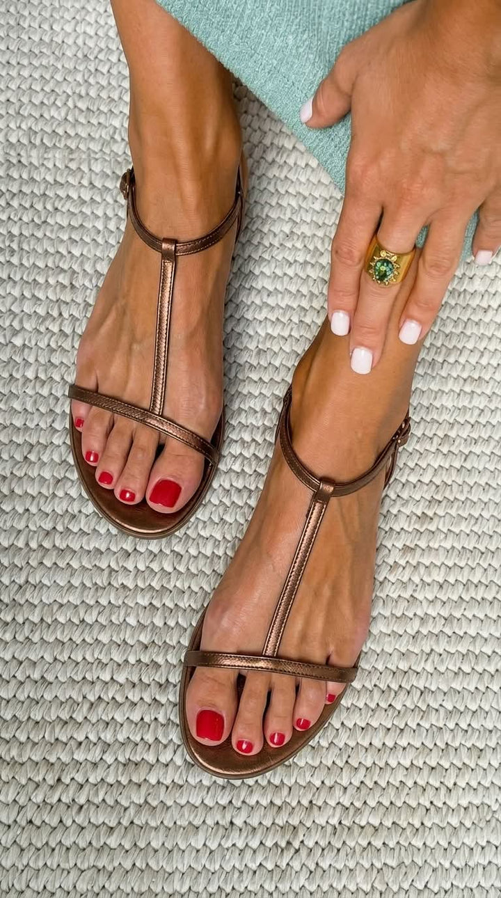 Bianca™| Goldene Sandalen Sommer