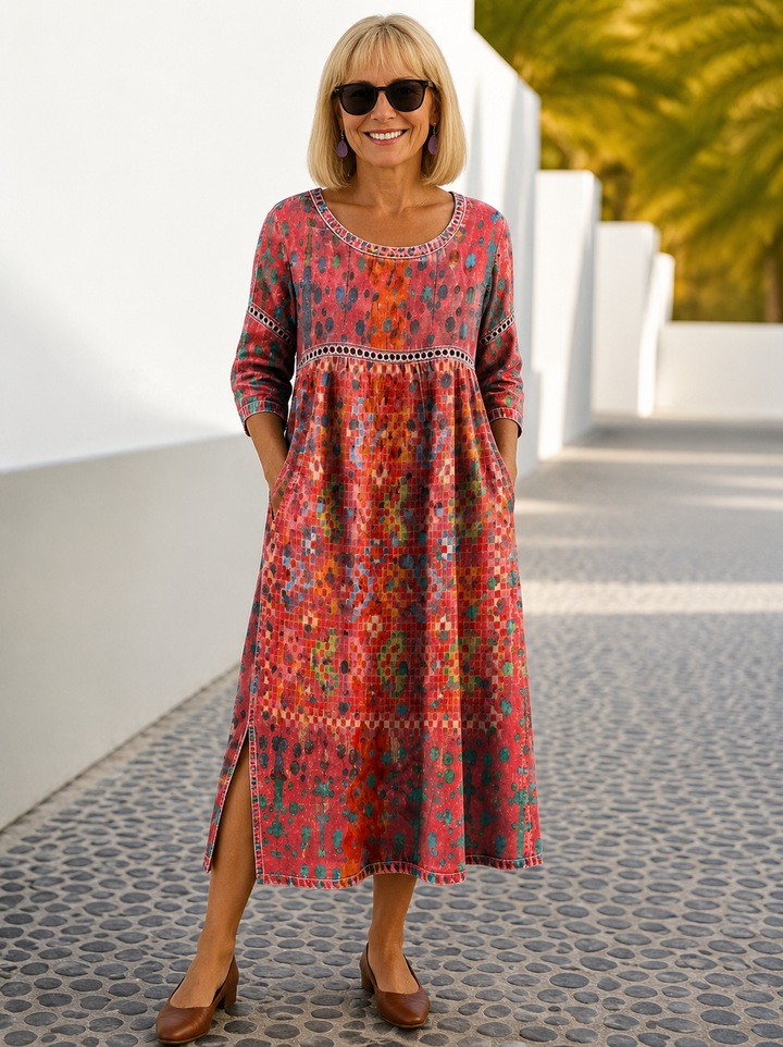 Gracie | Bedrucktes Midi-Kleid