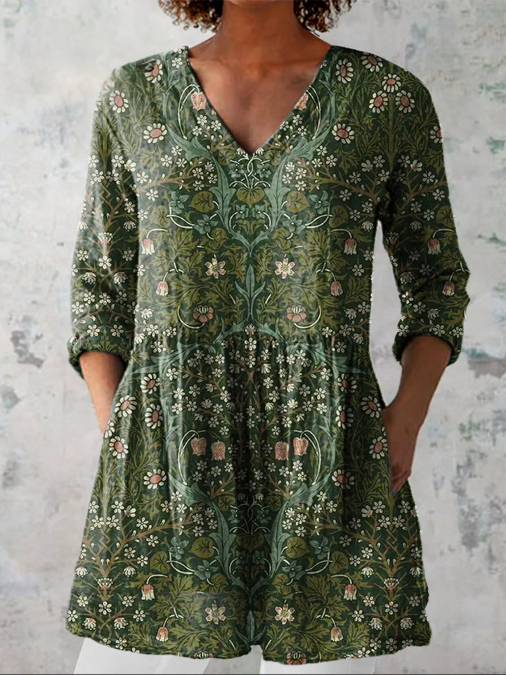Skye | Lange Bluse mit ausdrucksstarkem Muster