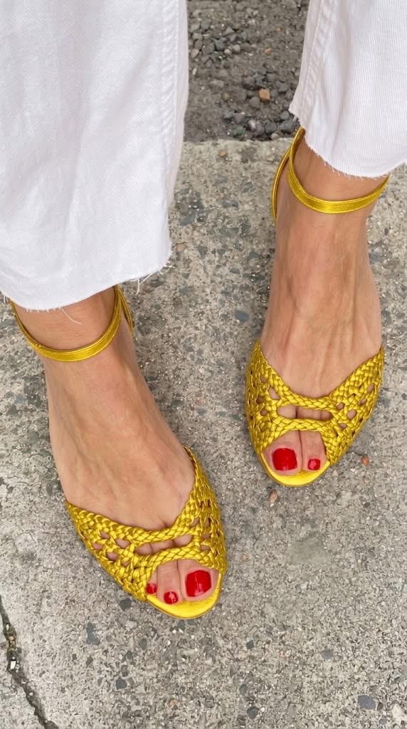 Isadora™ | Geflochtene Sandalen in Gold
