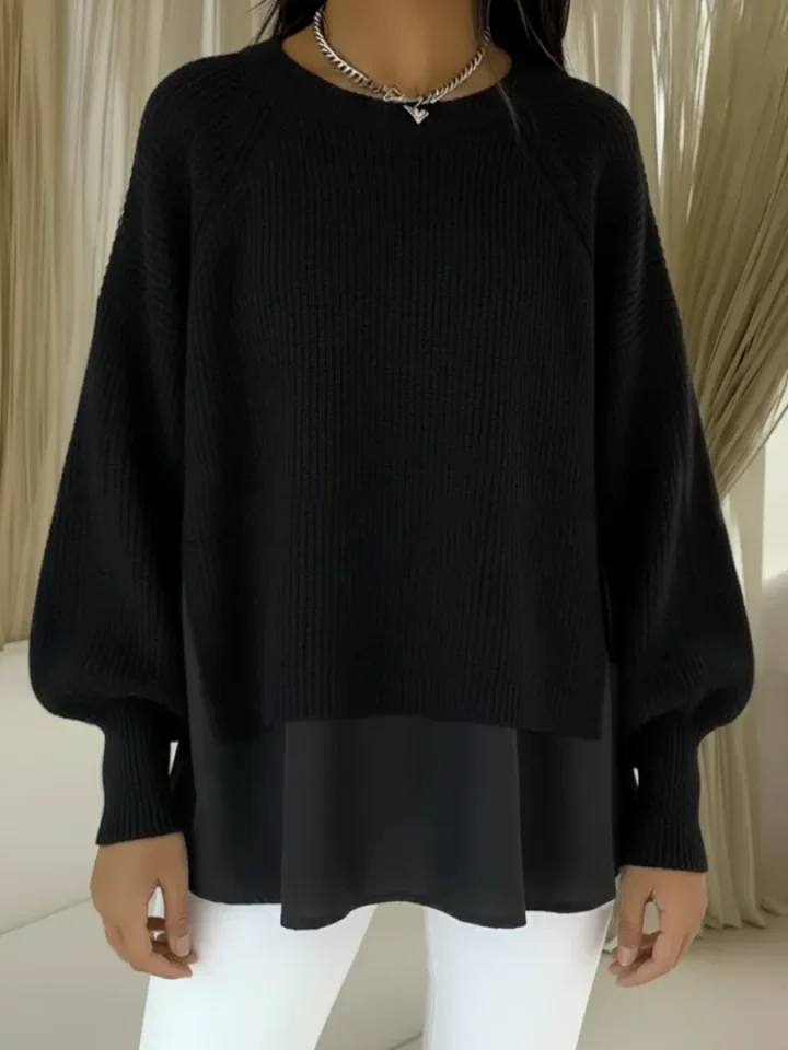 Gertrud | Strickpullover in Lagenoptik