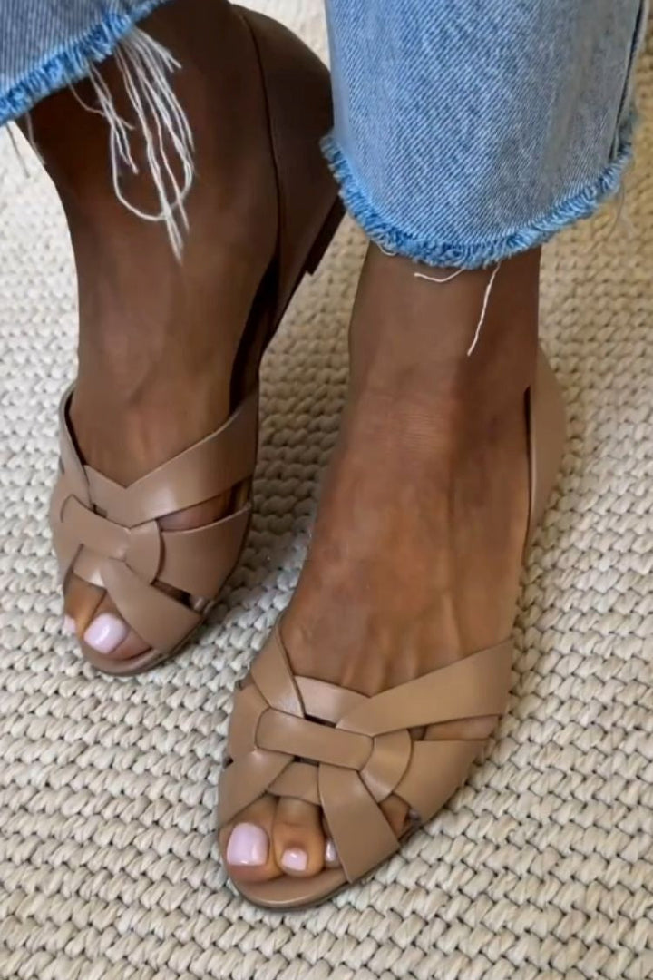 Serafina™ | Geflochtene Sandalen Natur