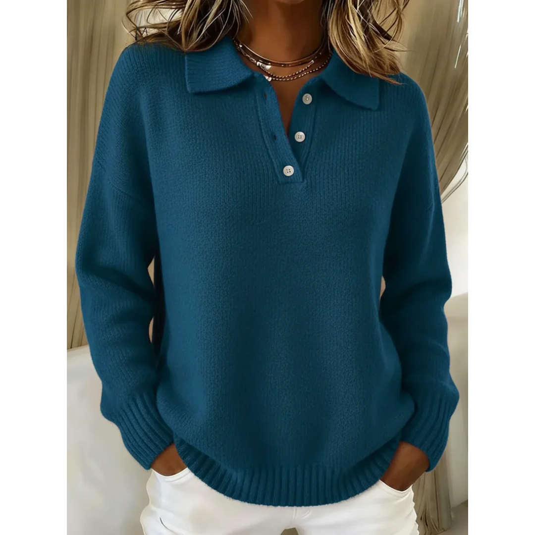 Helga | Weicher Pullover mit Polokragen