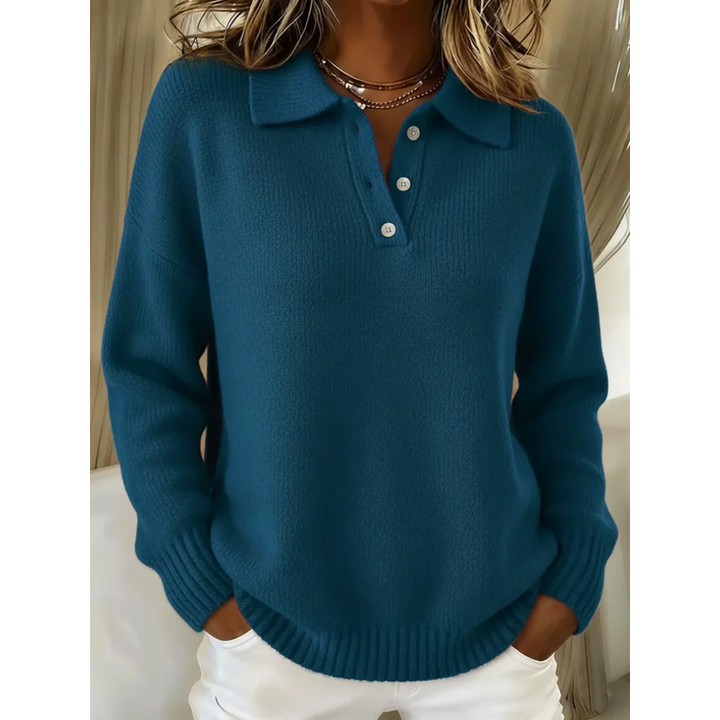 Helga | Weicher Pullover mit Polokragen