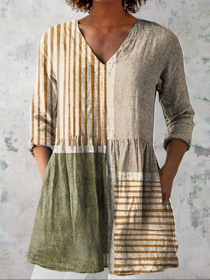 Maeve | Lange Bluse mit ausdrucksstarkem Muster