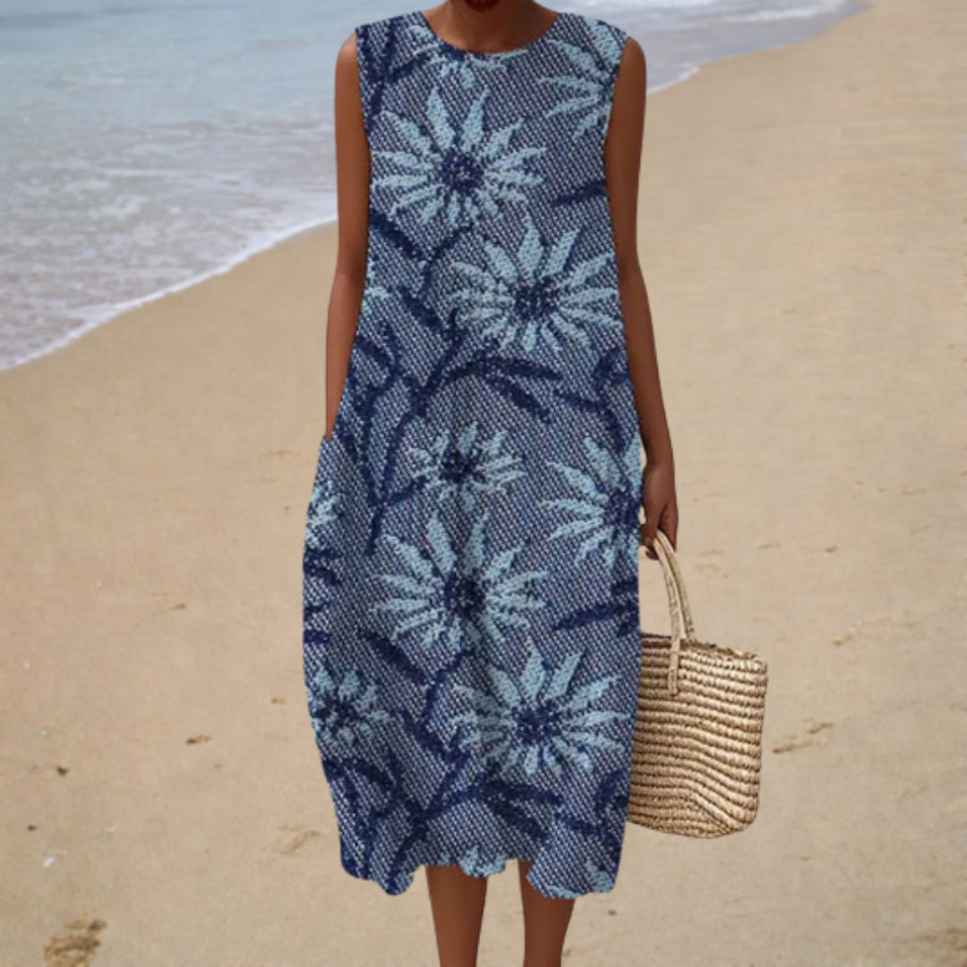 Bequemes ärmelloses Sommerkleid