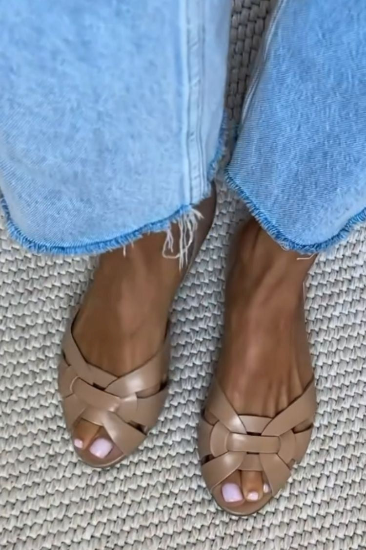 Serafina™ | Geflochtene Sandalen Natur