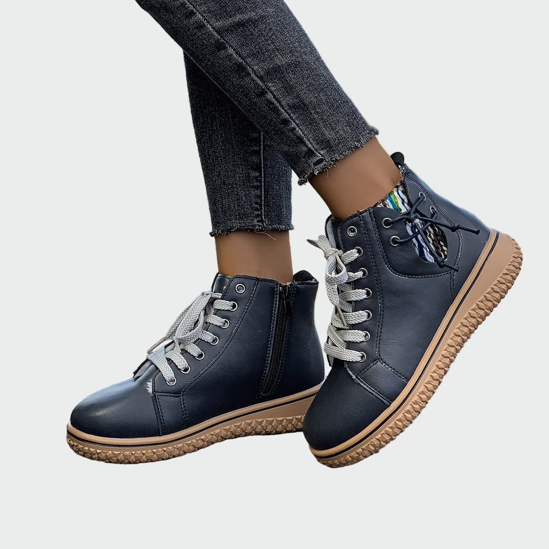 Iwona - Leren orthopädische Stiefeletten