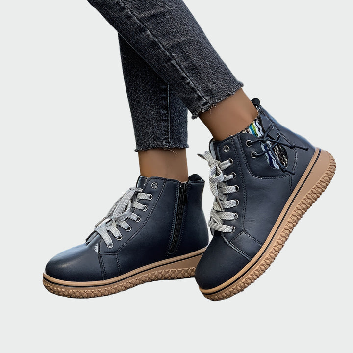 Iwona - Leren orthopädische Stiefeletten