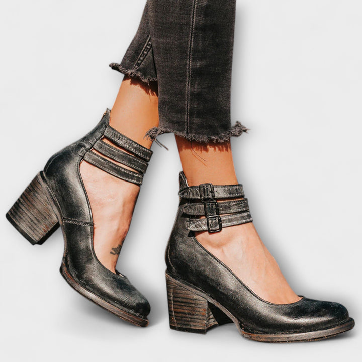 Wilhelmine | Damenschuhe mit dreifachem Riemen