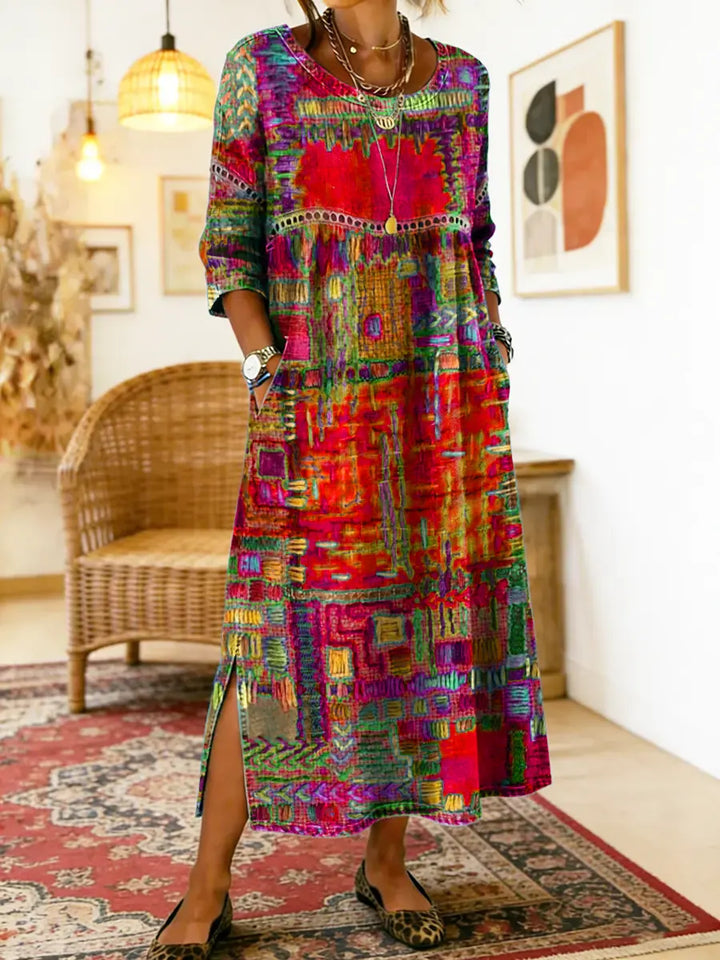 Eliana | Bedrucktes Midi-Kleid