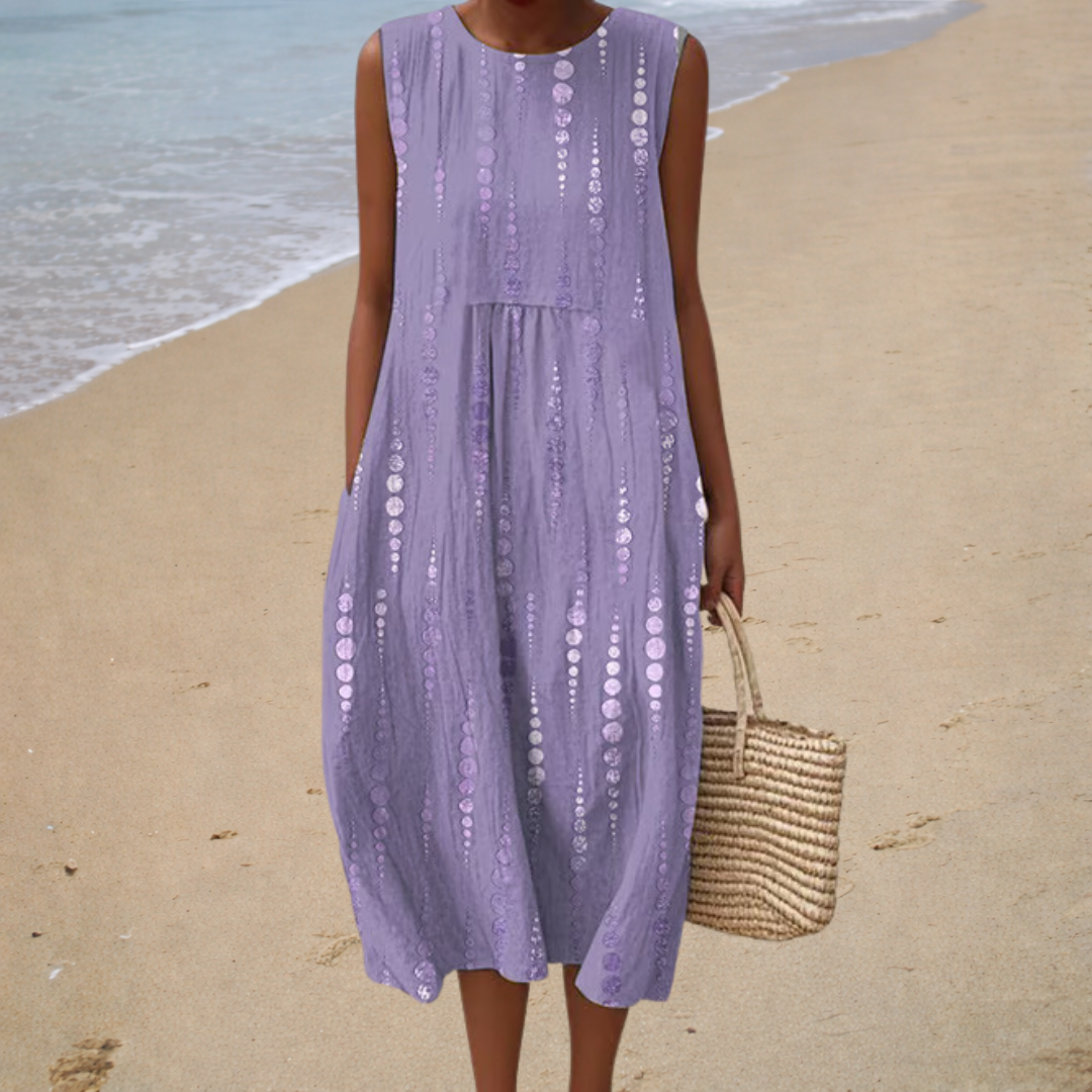 Bequemes ärmelloses Sommerkleid