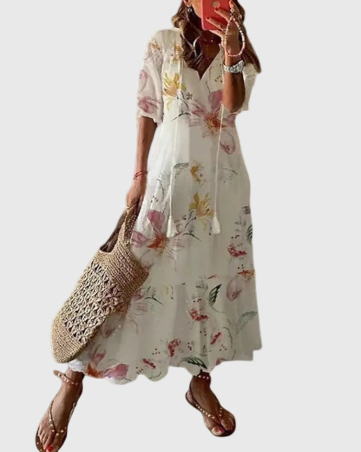 Amalia | Boho Vintage Sommer Maxikleid