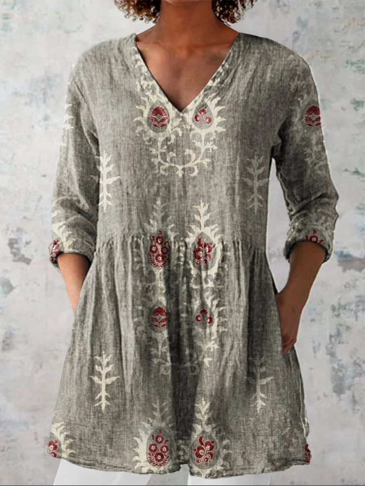Blair | Lange Bluse mit ausdrucksstarkem Muster