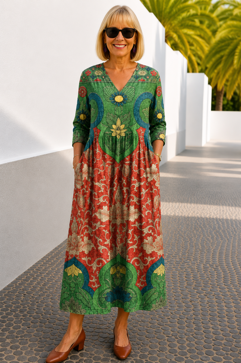 Judith | Vintage Floral Maxi Kleid