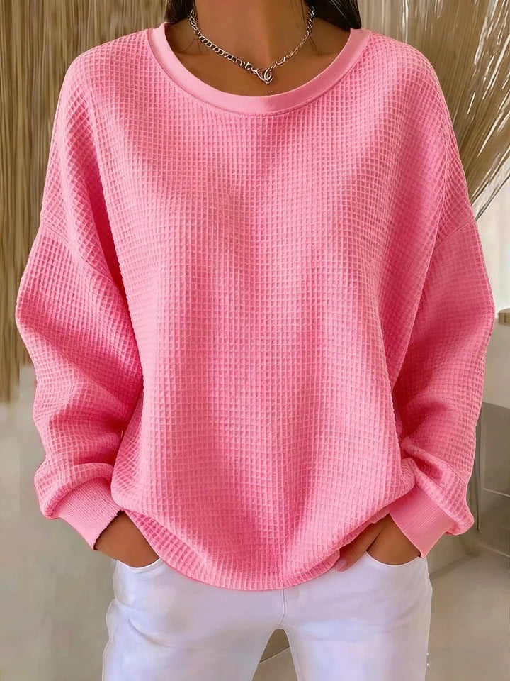 Bärbel | Klassischer Pullover mit Waffelstruktur