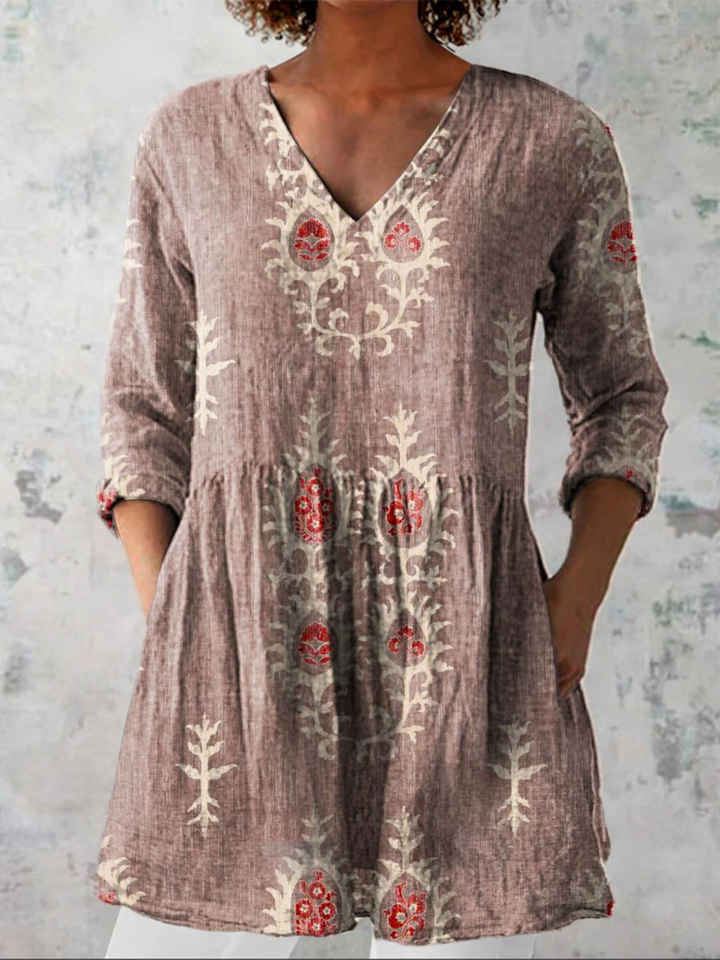 Blair | Lange Bluse mit ausdrucksstarkem Muster
