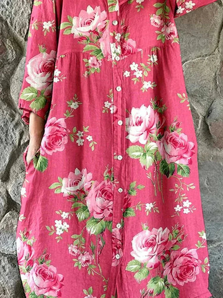 Maddie | Kunst Floral Kleid
