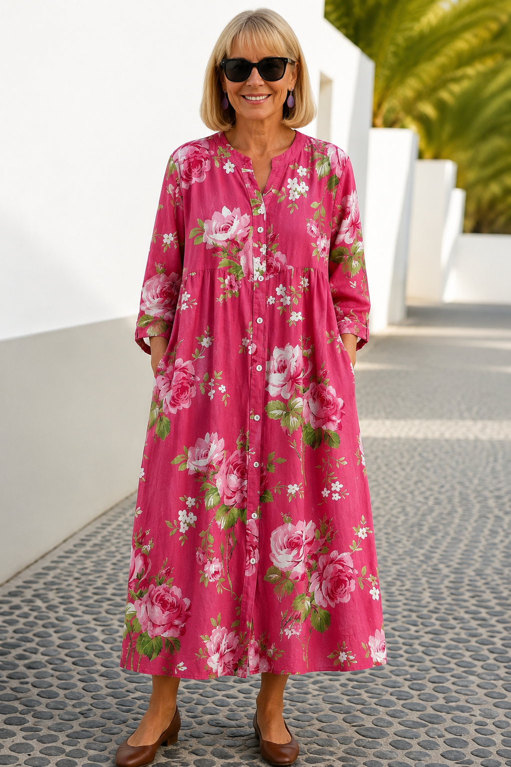 Maddie | Kunst Floral Kleid