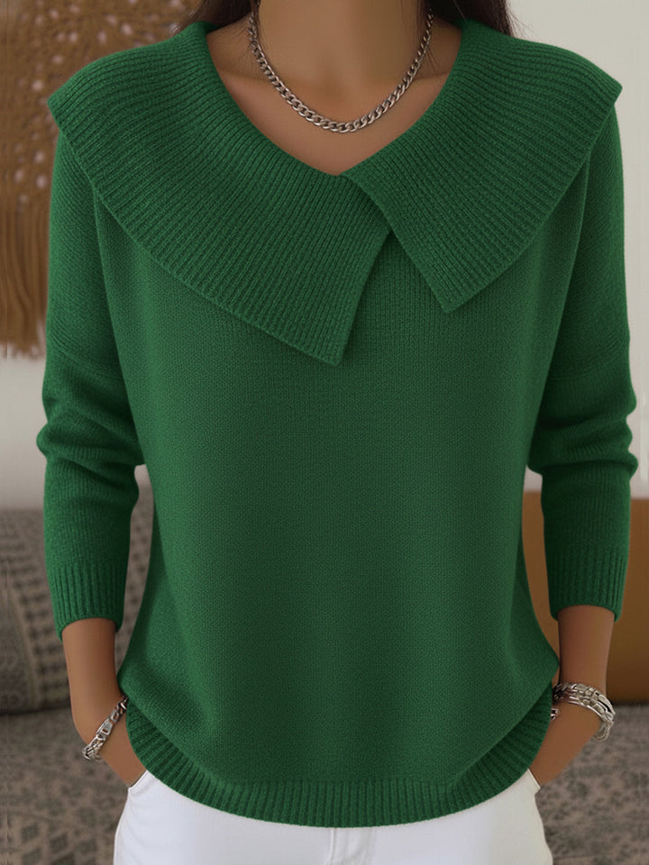 Ingrid | Kuscheliger Pullover mit Umschlagkragen