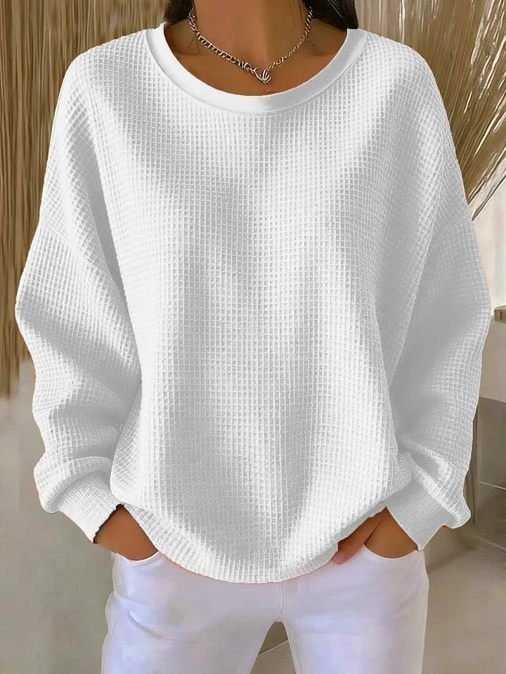 Bärbel | Klassischer Pullover mit Waffelstruktur