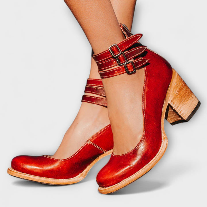 Wilhelmine | Damenschuhe mit dreifachem Riemen