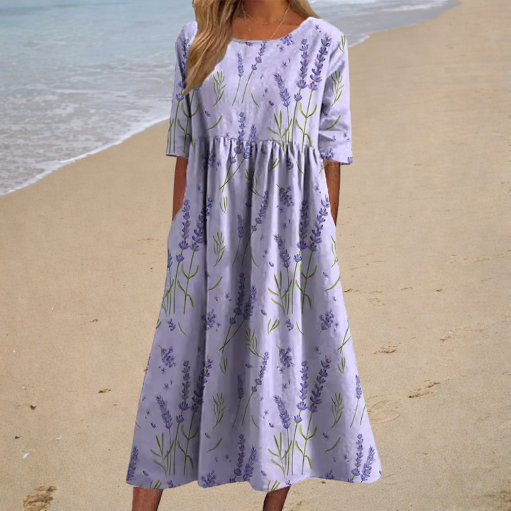 Fließendes langes Kleid – chic und bequem