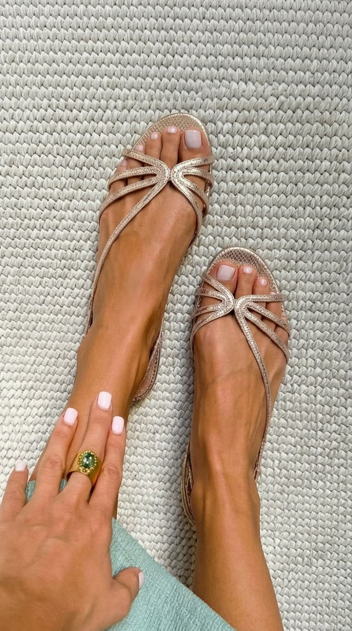 Camille™ | Goldene Sandalen, Eleganz für den Sommer