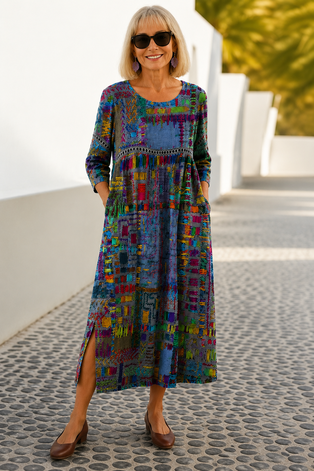 Eliana | Bedrucktes Midi-Kleid