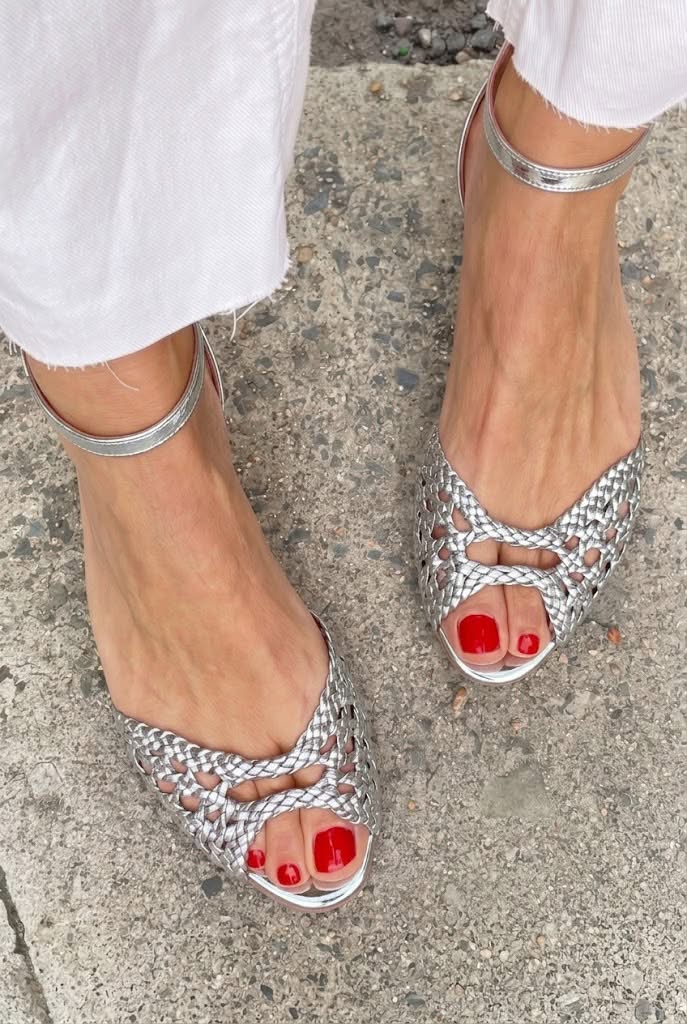 Isadora™ | Geflochtene Sandalen in Gold