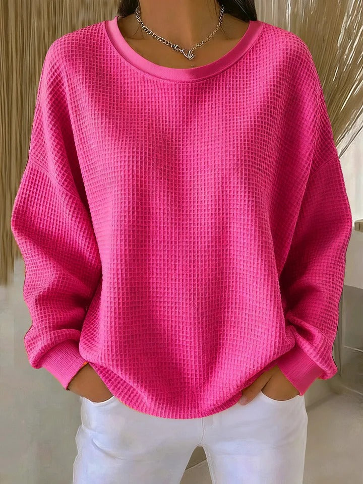Bärbel | Klassischer Pullover mit Waffelstruktur