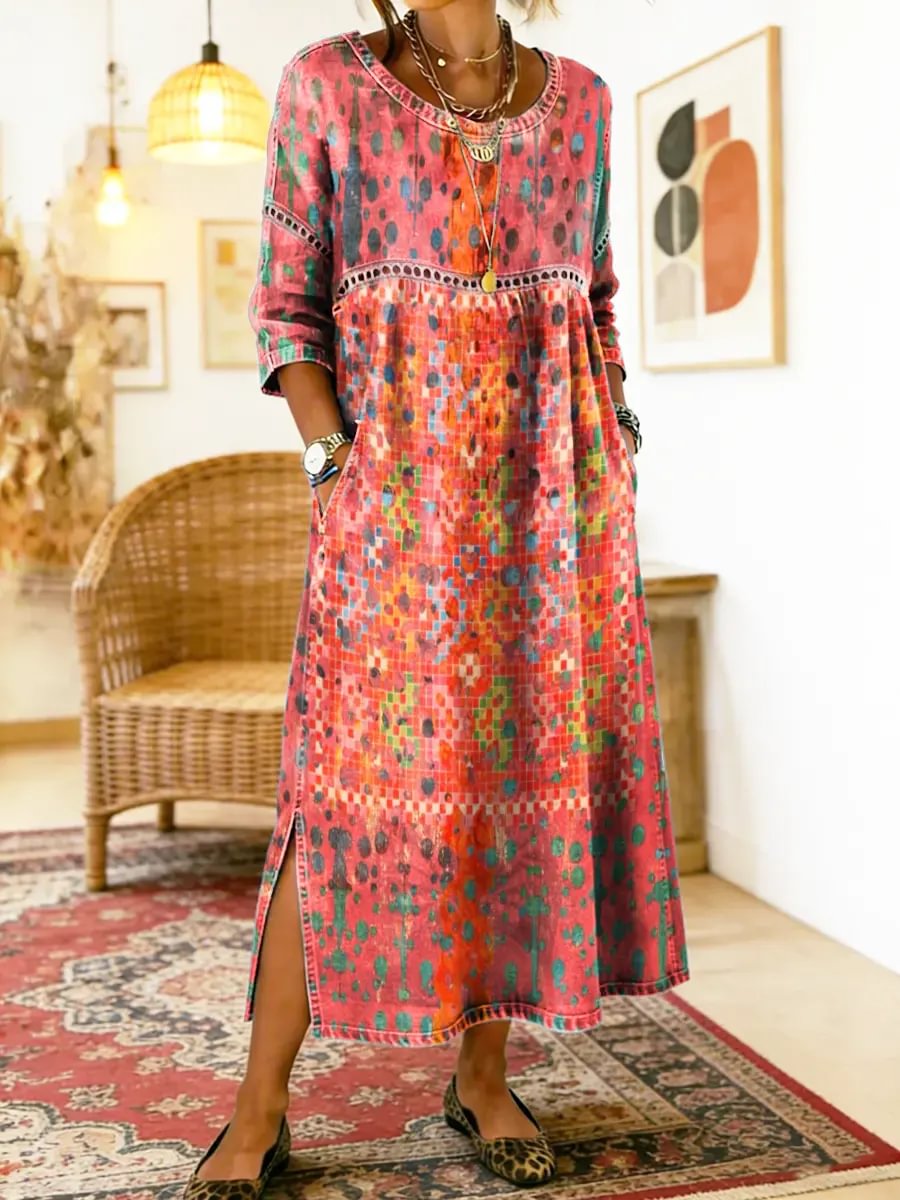 Gracie | Bedrucktes Midi-Kleid