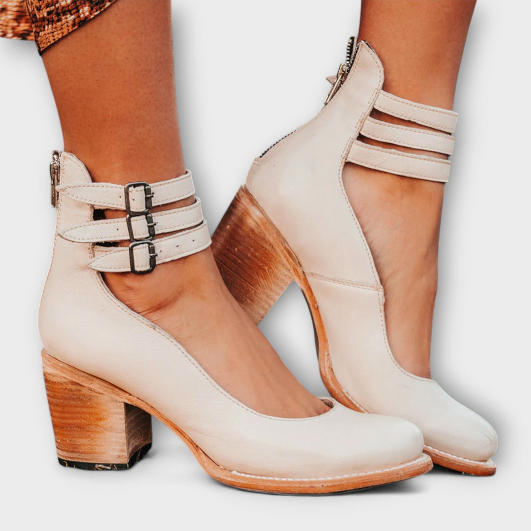 Wilhelmine | Damenschuhe mit dreifachem Riemen