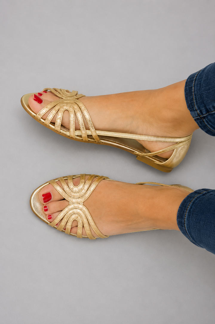 Éléonore™ | Goldene Sandalen Sommerlicht