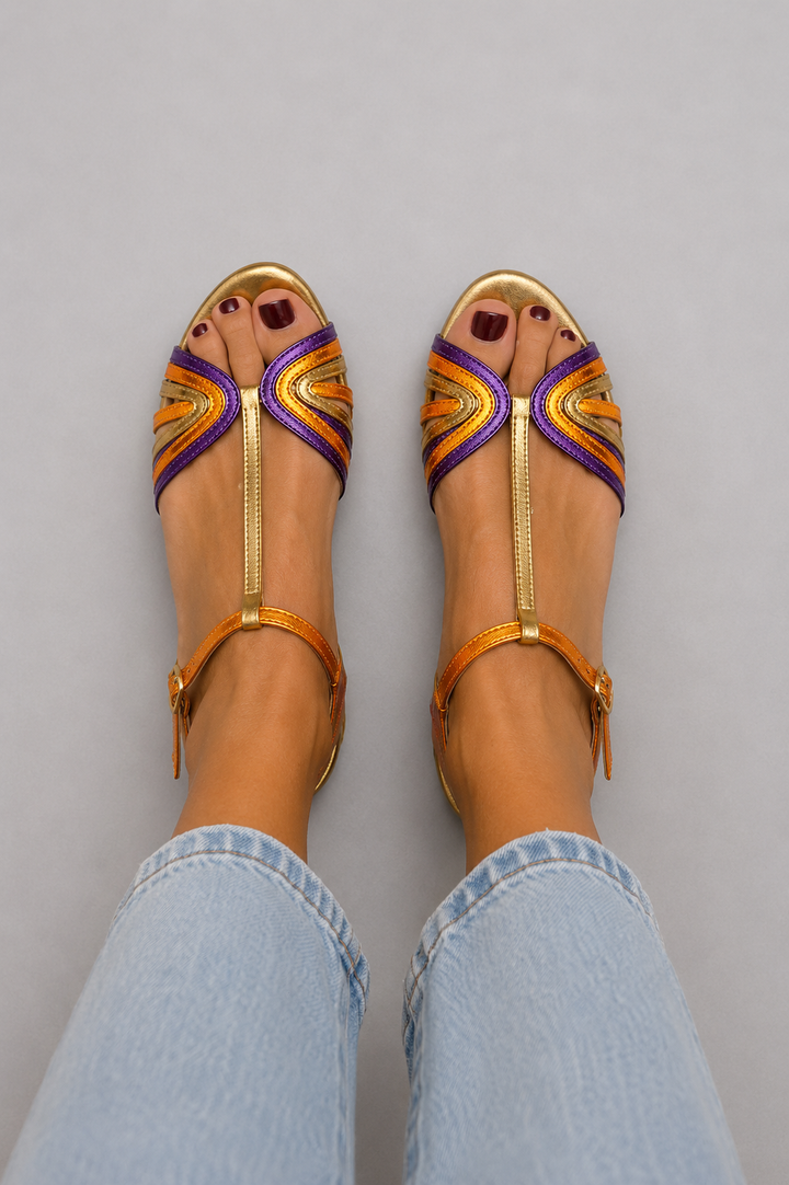 Viviana™ | Sandalen Mediterrane Farben