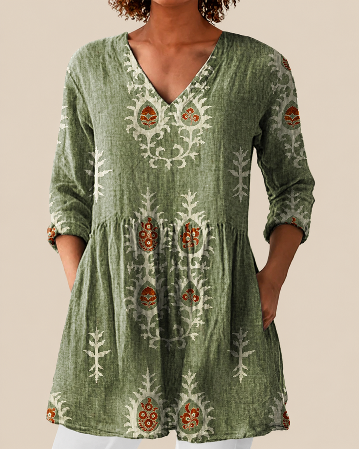 Blair | Lange Bluse mit ausdrucksstarkem Muster