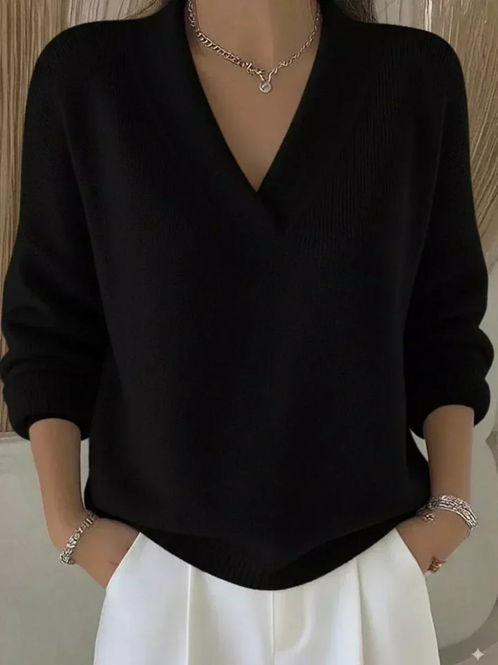 Erika | Lockerer Pullover mit V-Ausschnitt