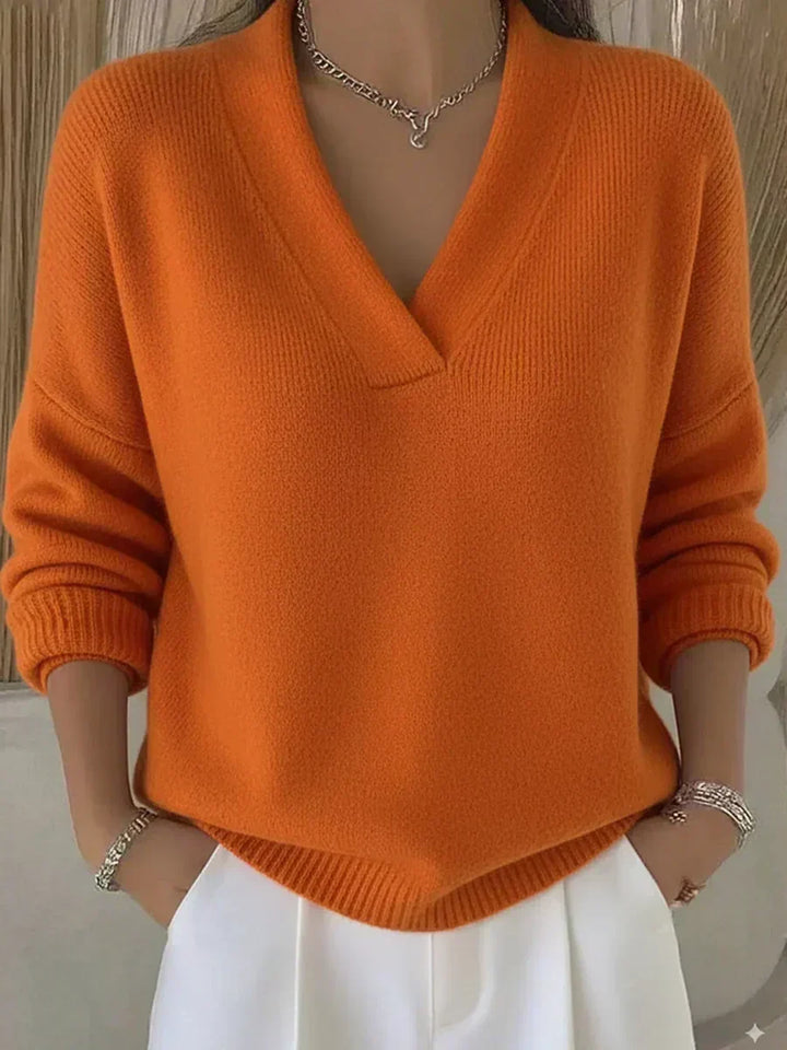 Erika | Lockerer Pullover mit V-Ausschnitt