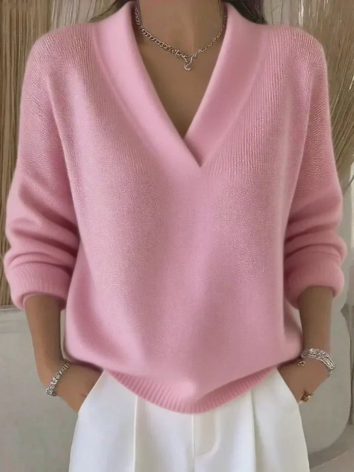 Erika | Lockerer Pullover mit V-Ausschnitt