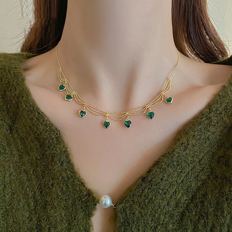 Rosa | Herz-Halsband