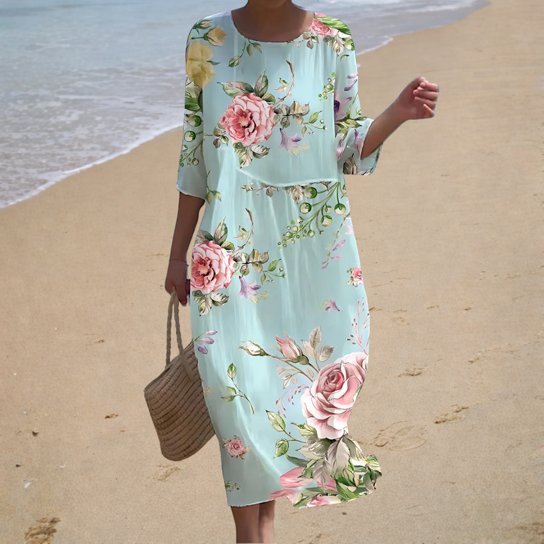 Fließendes langes Kleid – chic und bequem