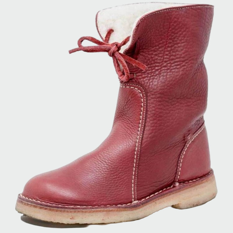 Valerie - Wasserdichte Leder Schuhe mit Wollfütterung