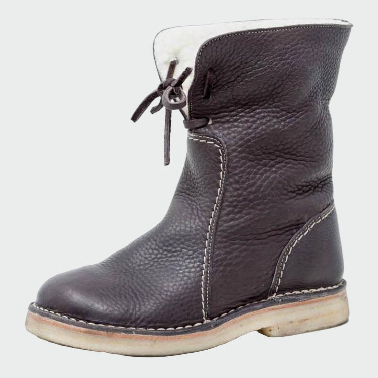 Valerie - Wasserdichte Leder Schuhe mit Wollfütterung